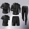 WEZHO Men's 5-Piece Sports Compression Set