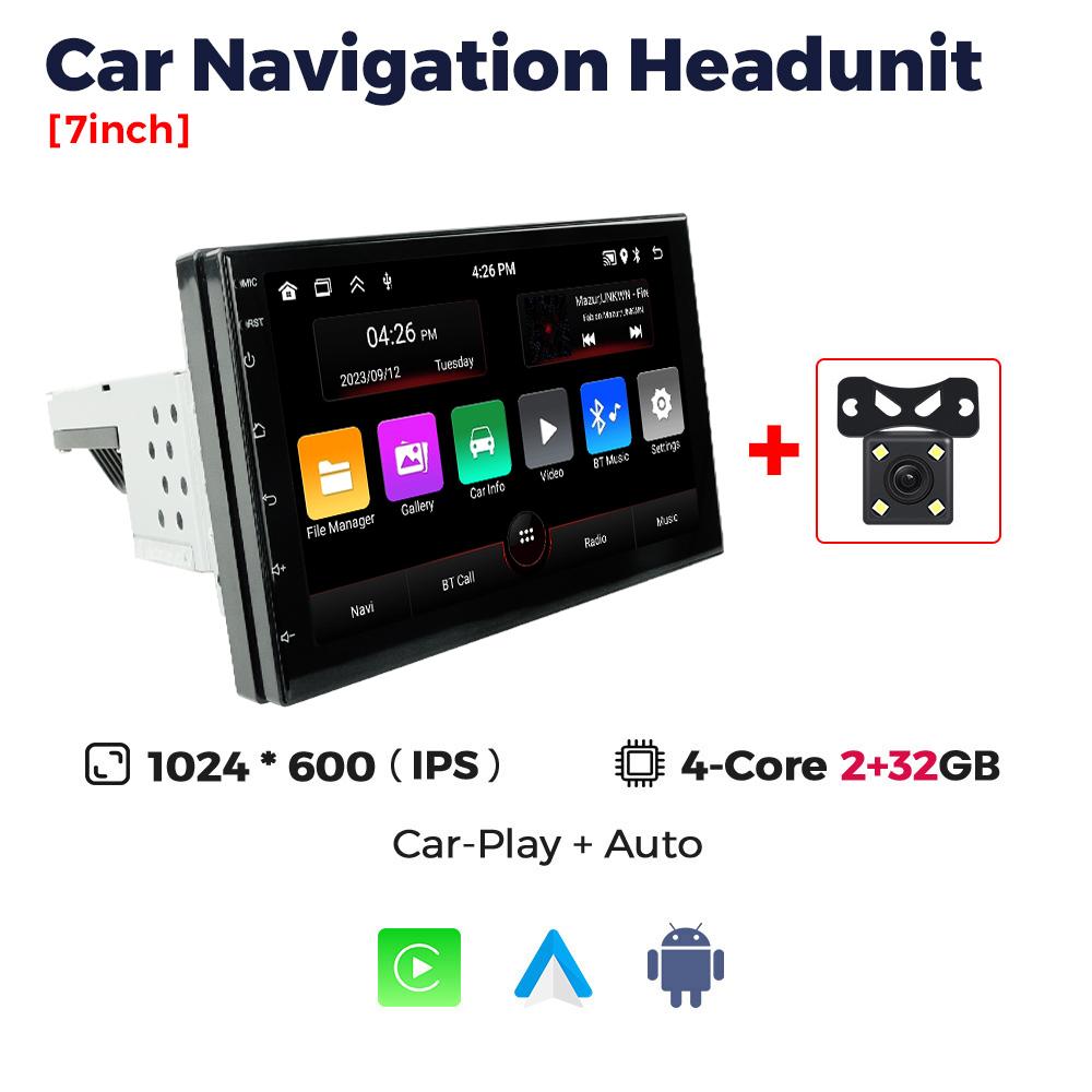 NaviFly Android All In One 1DIN 7inch 9inch Car Radio For Universal Navigation Headunit Carplay Auto GPS Multimedia Video Player