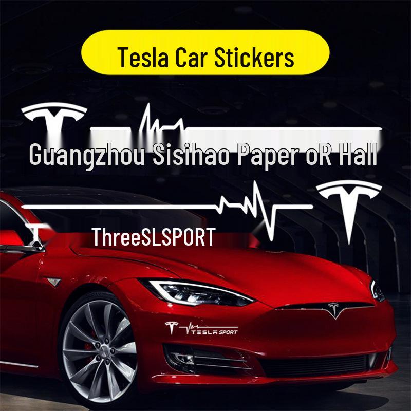 Tesla Model 3/Y/X/S Bumper & Window Seven-Color Decorative Stickers