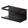 Yamazaki Jitsugyo 5129 Magnetic Rack Black Tower Floating Storage Easy Installation Approx. W16.5XD8.5XH8.5cm