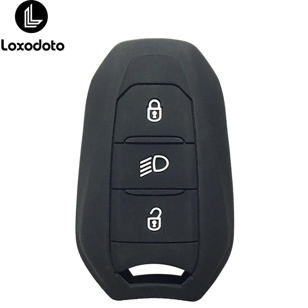 silicone car accessories key chain cover case for citroen C4 c3 C5 C6 DS3 DS5 DS6 for peugeot 508 2008 3008 308 e-208 2021 2022