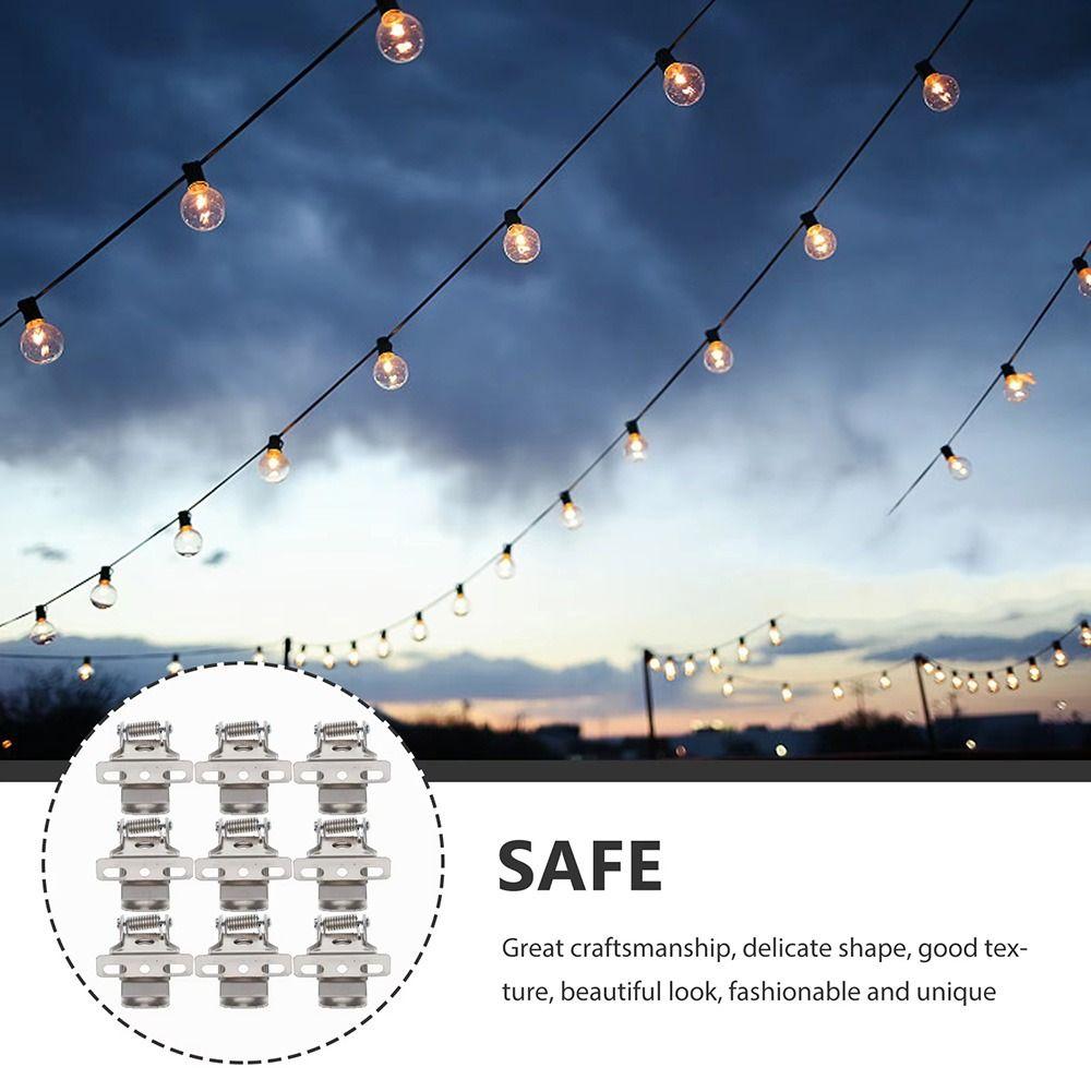 4 Bucăți Clipsuri Metalice pentru Spoturi Încastrate cu Arc cu Suport Clipsuri de Montaj Lampă Plafon Argintii cu Trei Găuri Clipsuri cu Arc pentru Montaj Iluminat