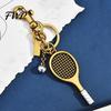 Sports Charm Keychain Pendant Style Mini Racket Tennis Ball Design Key Chain Lightweight Bag Car Accessory