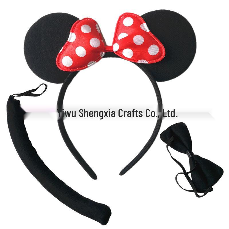 Mickey & Minnie Children's Party Set: Headband, Ears, Gloves, Clown Nose