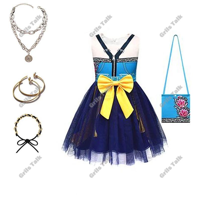 Fashion Pop Girls Dress Summer Children's Cosplay Costume Demon Masquerade Halloween Party Set Carnival Costumes 3-10 Years