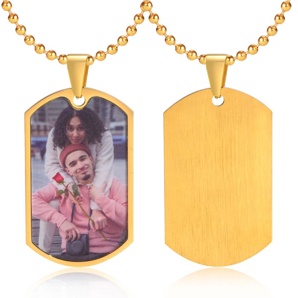 Männer Anhänger Halsketten Personalisieren Gravieren Name Individuell Das Foto der Familie,Bild Worte Datum Anhänger Dogtag,Liebe Andenken Geschenke