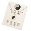 European and American Chinese Style Tai for Chi Yin Yang Bagua Necklace Alloy Dripping Clavicle Chain Card Necklace Gift