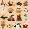 Daily Wear Accessories Halloween Enamel Brooch Pin, Cartoon Ghost Witch Hat Black Cat Clothes Decorative Badges Spider Badge for Jackets Backpacks
