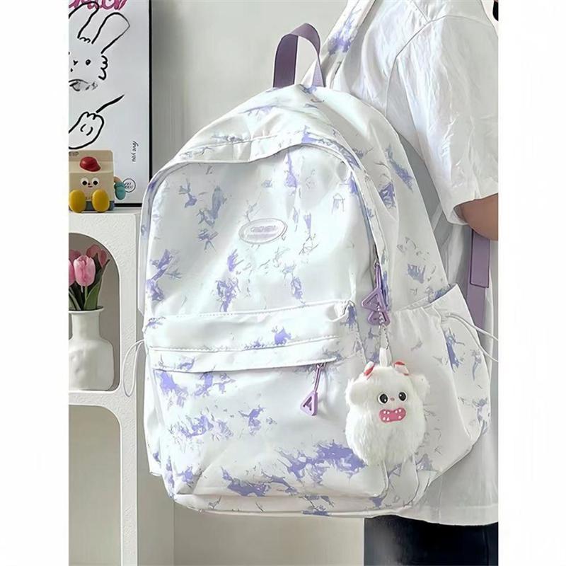 Tie-dye Niche Ins Style Schoolbag Simple and High School Students Backpack