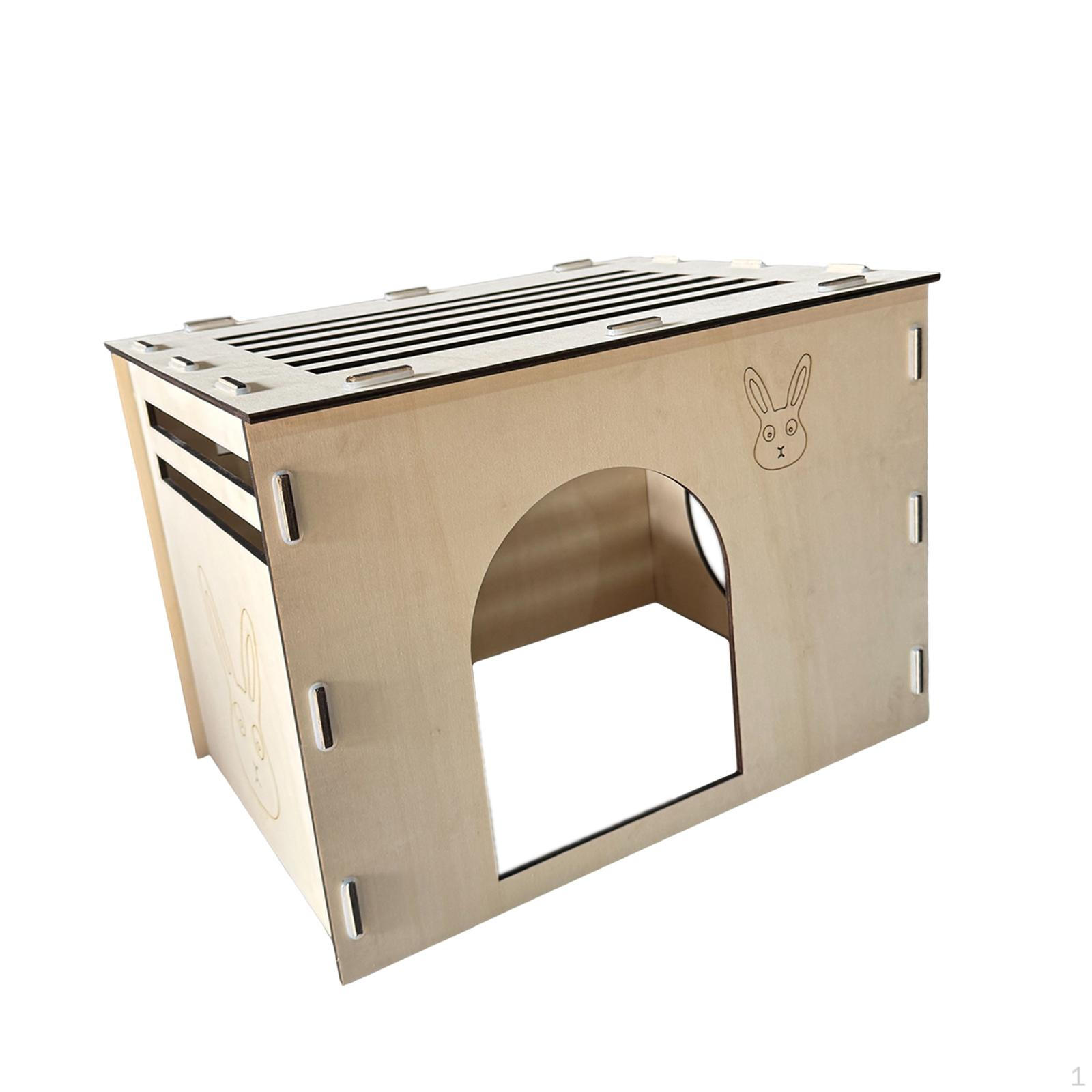 

Hideout House Bunny Castle Cage Accessories Detachable Nesting Habitat Cabin for Kittens Cat Style B