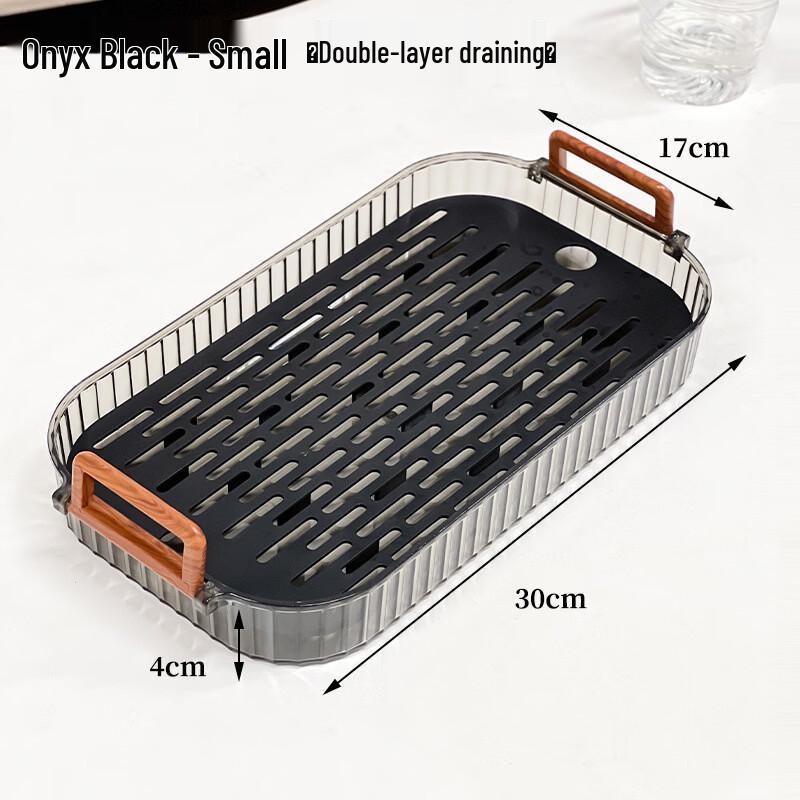 

ZISIZ Portable Double-Layer Draining Tea Tray