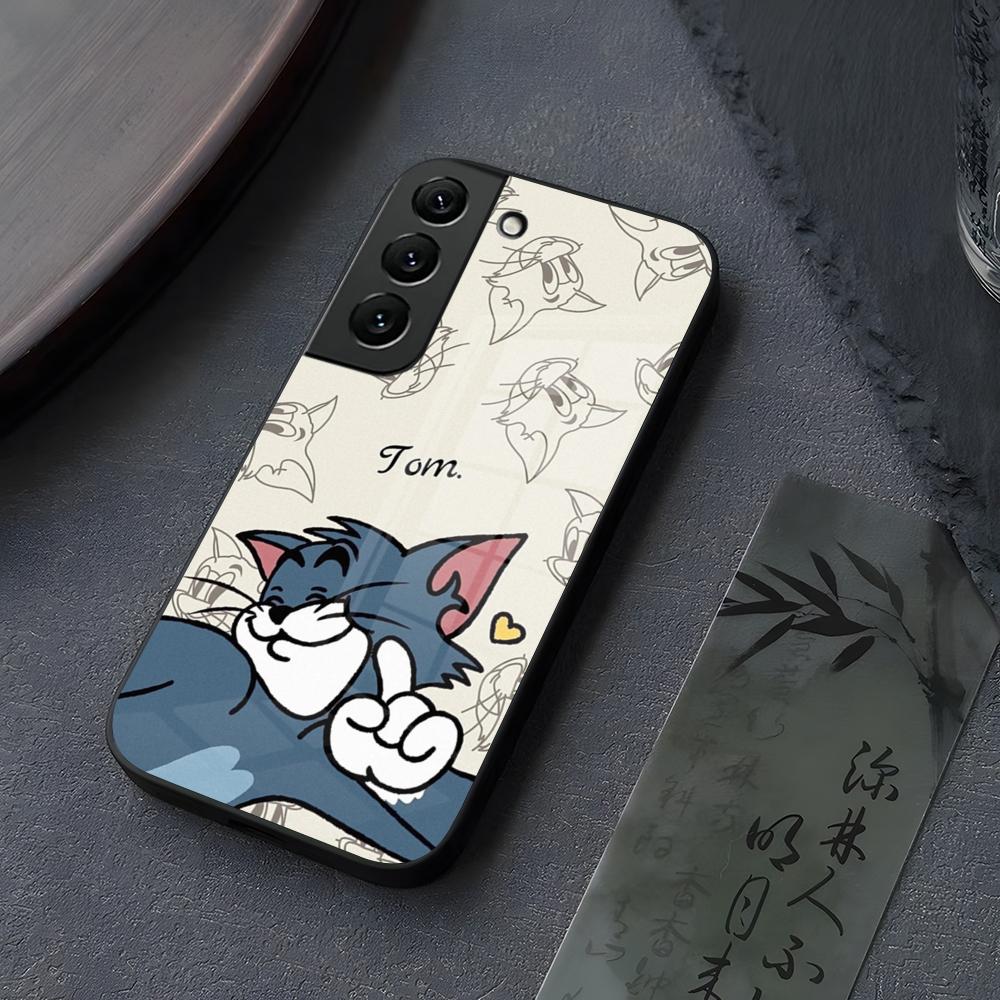 Couple J-JerryS Mouse TomS Phone Case Glass For Samsung Galaxy S20 S25 S21 S22 S24 S23 Ultra Fe Plus A54 A16 A24 A55 A53 M54 Coq