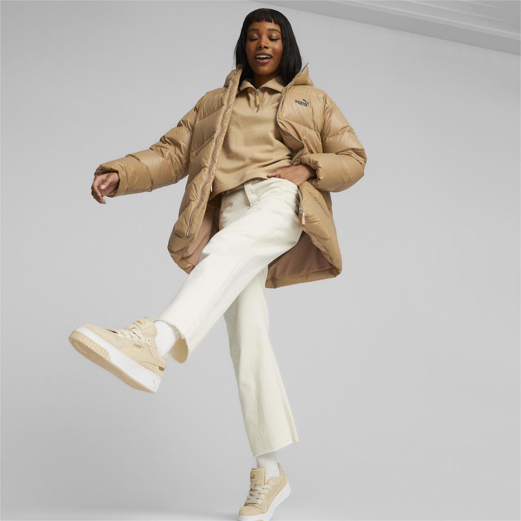 Puma STYLE HOODED DOWN women's hooded jacket beige 67536885 r L