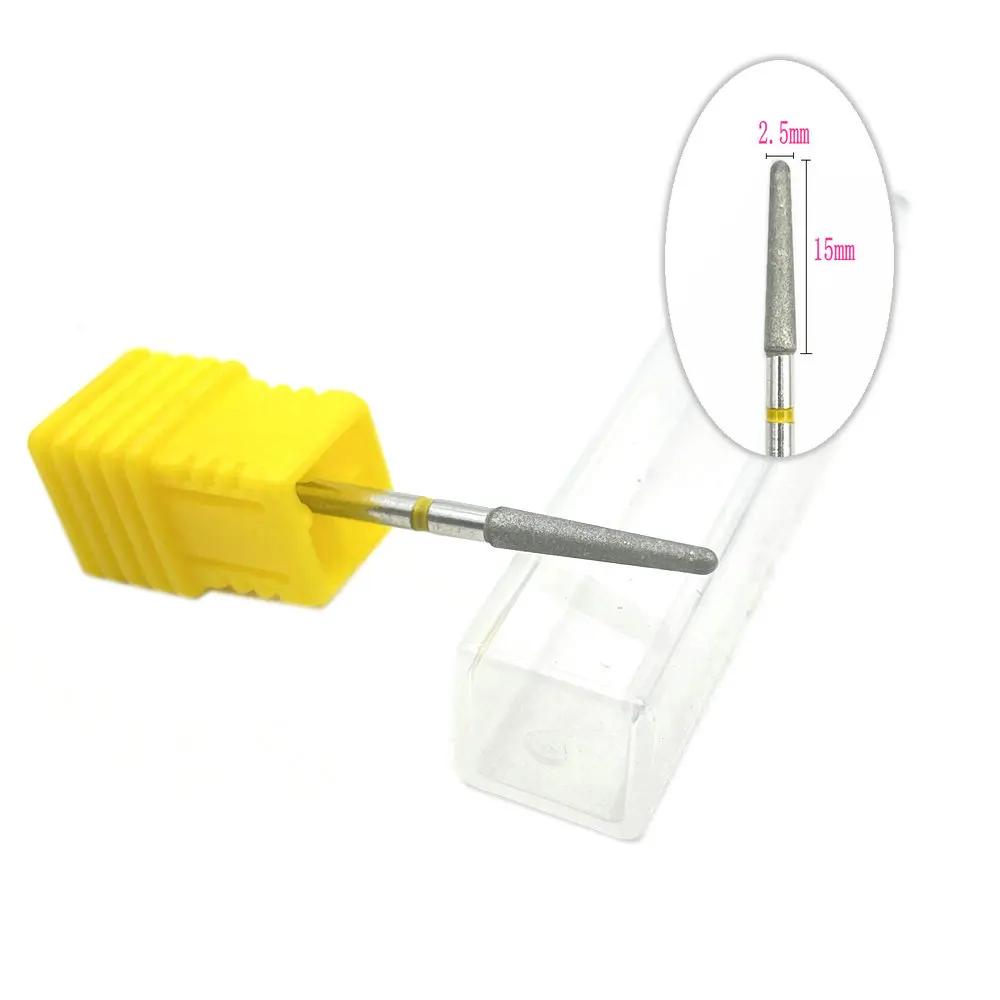 20pcs Diamond Nail Drill Milling Cutter for Manicure Rotary Bits Cuticle Clean Accessory Dental Diamond Burs Polisher 2.35mm