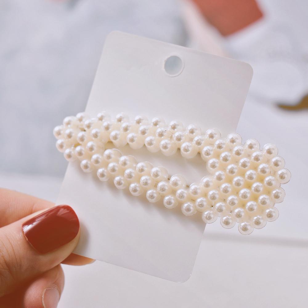 1PC Elegant BB Hair Pins Metal Fashion Barrettes Hairpins  Korea Chic Imitation Pearl Hair Clip Hair Styling Accessories