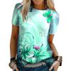 Short Sleeves Floral Pattern Women Street T-Shirts Summer 3D Flower Printing Lades Casual T Shirt 6XL Plus Size O-Neck Tops