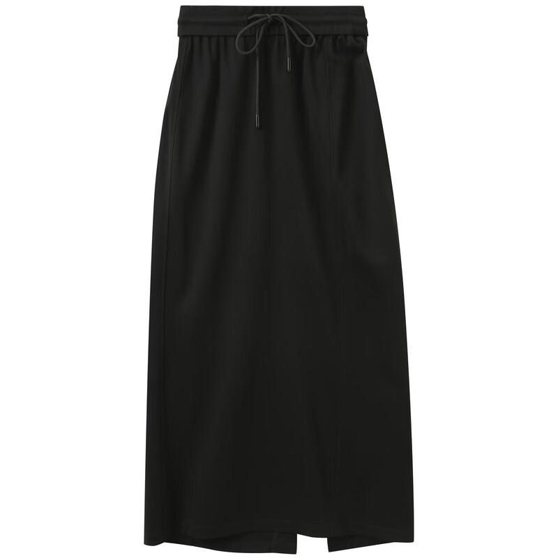 Sancai Women's 2026 Summer Elastic Waist Straight Long Skirt