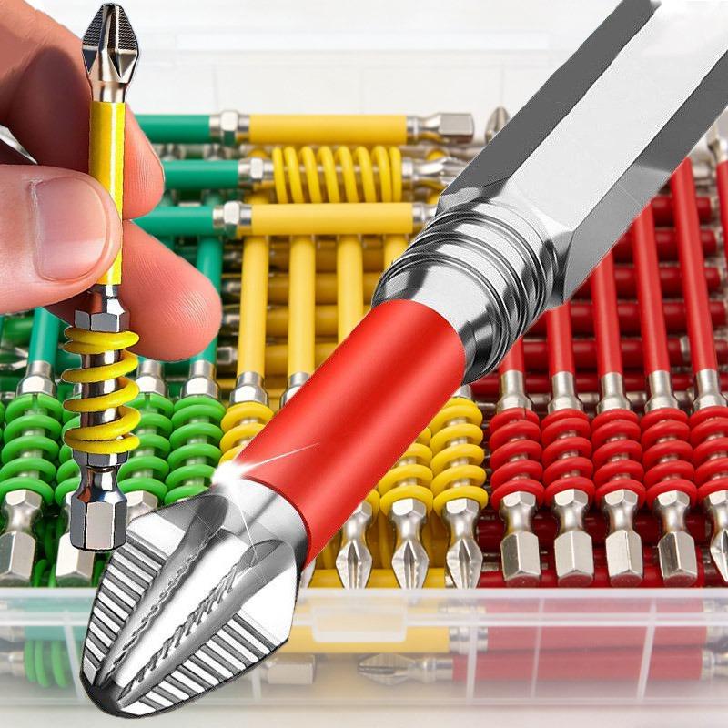 65/70/90mm Magnetic Spring Screwdriver Drill Bits DIY Woodworking Electric Repair Tool Anti-slip Hex Shank Drill Head