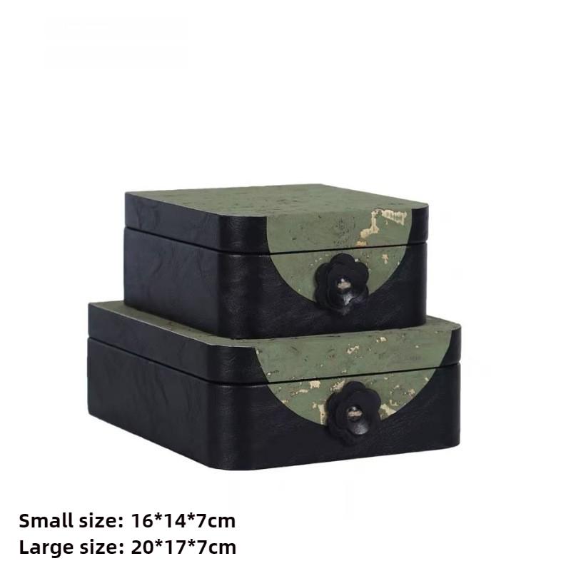 

Exquisite Jewelry Showcase Box Household Necklace Organizer Cases Large Capacity Jewellery Storage Boxes Desktop Trinket Case зелёный