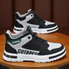 Fashion Men Walking Shoes Men High Top Boots Trend Skateboard Shoes PU Leather Casual Shoes Spring Breathable Comforts Platform