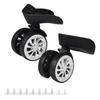 1Pair Durable PP+PET Swivel Wheel Replacement 360 Rotating Black Suitcase Wheels Luggage Wheels Outdoor Use