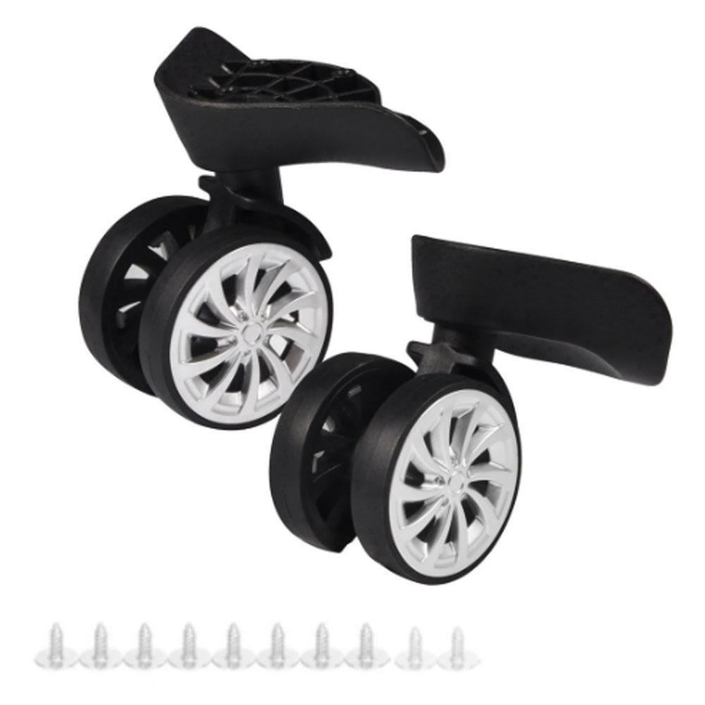 

1Pair Durable PP+PET Swivel Wheel Replacement 360 Rotating Black Suitcase Wheels Travel Suitcase Wheels Luggage Repair