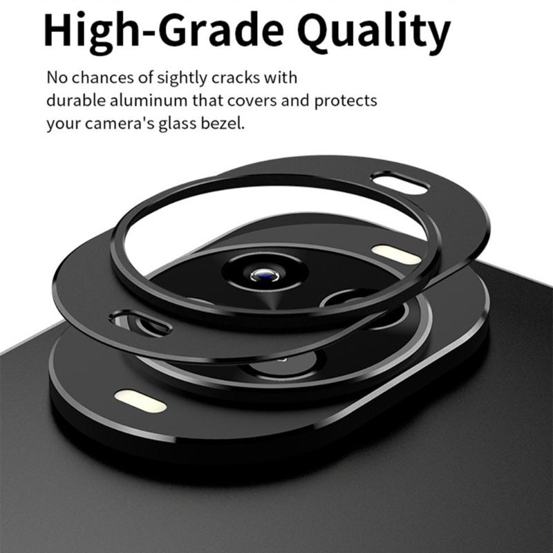 Hollowed Out Structure Reinforced Metal Camera Protector Suitable For Mobile Devices Dustproof Design Scratch Resistant