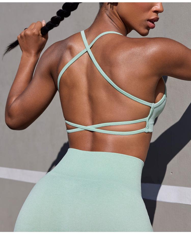Reggiseno Sportivo Senza Cuciture ad Asciugatura Rapida CrossBO&TEE - Elegante, Sexy e di Supporto per Fitness all'Aperto e Yoga