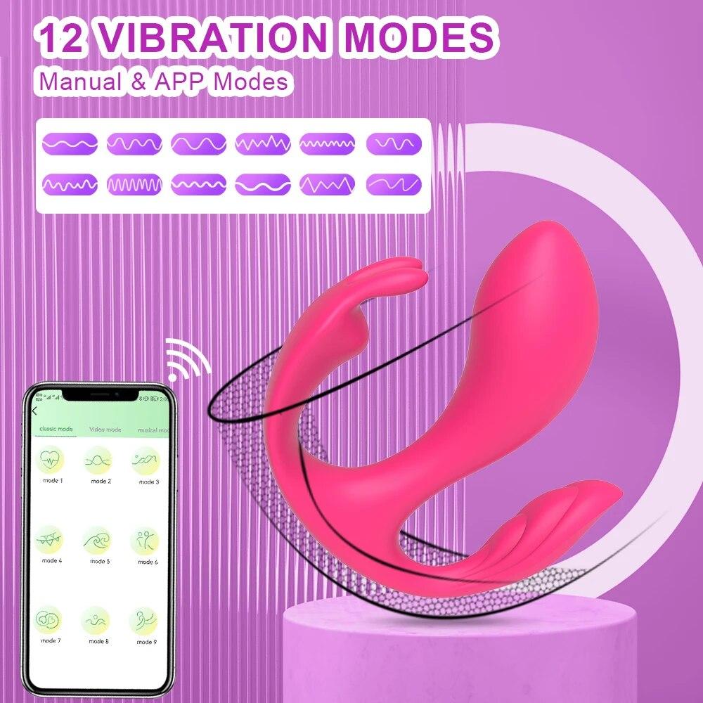 3 In 1 Bluetooth APP Control Vibrator Female Clitoris Stimulator G Spot Dildo Anal Plug Sex Toy for Women Couple Adult Goods