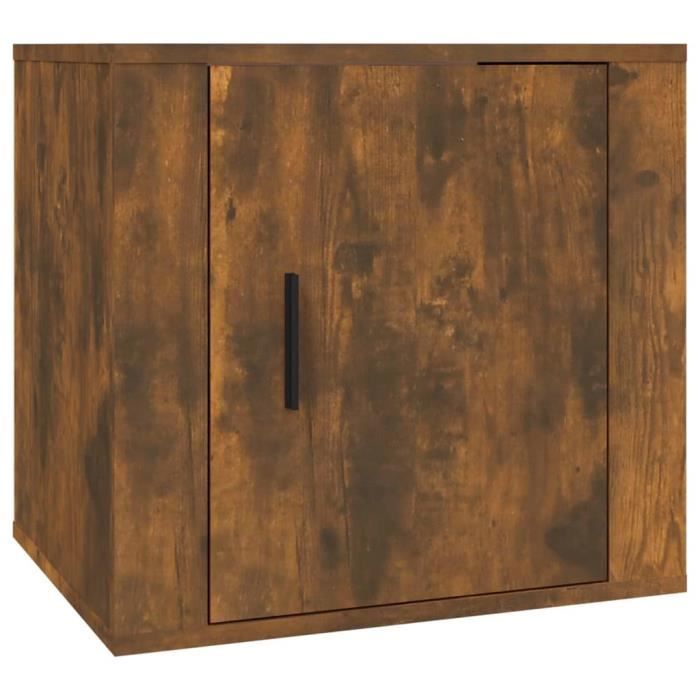 816698 vidaXL Bedside Table Smoked Oak 50x39x47 Cm