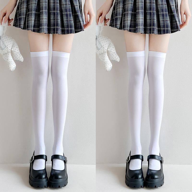 1/2pairs Sweet Over Knee Long Socks Women Girs Sexy Nylon Calf Socks Thigh High Stockings Legging JK Lolita Cosplay Tights