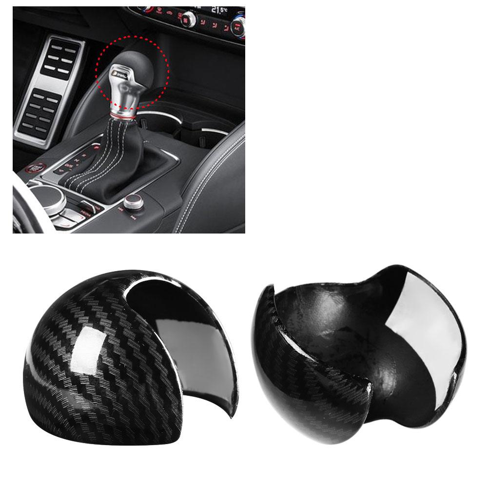 Carbon     Car Gr   Knob Cover Trim with Double Side Adhesive Tape for S 3 2014 To 2017