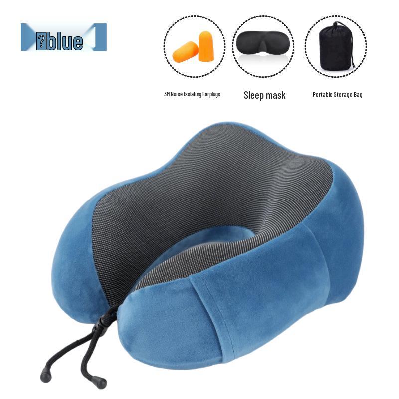 Hump-Shaped Memory Foam U-Shaped Neck Pillow for Office, Travel, and Business Trips