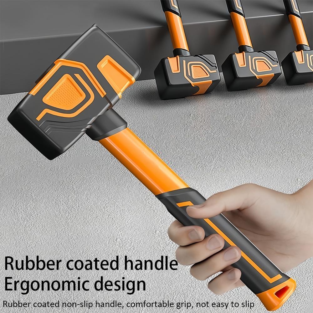 Multifunctional Rubber Hammer Tile Soft Rubber Percussion Hammer Square Hammer Construction Worker Professional Hand Tool