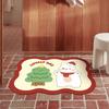 Weiche Kieselgur Weihnachts-Elemente Toilette Haushalt Fußmatte Toilette Saugmatte Badezimmer Tür Rutschfeste Fußmatte Teppich