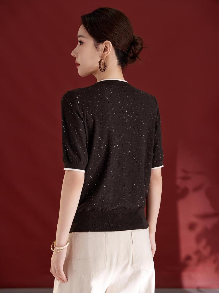 Women's Autumn Wool & Silk Slimming Sweater - Versatile, Comfortable, Everyday Style