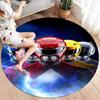 Mighty Morphin Power Rangers Round Area Rug,Carpet Rug for Living Room Bedroom Sofa Playroom Decor,Non-slip Floor Mat