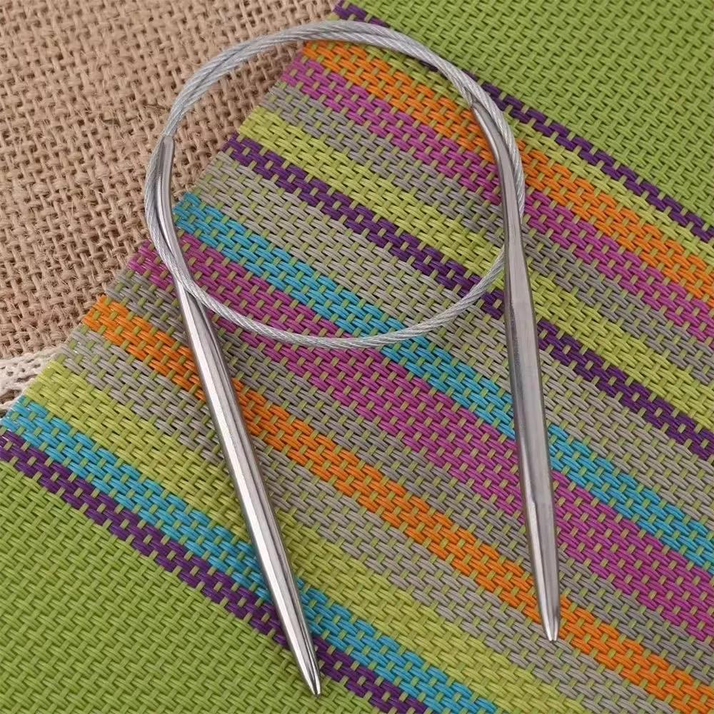 Pullover Stricken Pullover Strickwerkzeuge Schlaufenförmige Pullovernadel Edelstahl Rundstricknadel Hohl