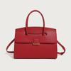 2024 Cross-Border Women's Handbag Briefcase for Commuting, Genuine Leather Original Niche Tote Bag, Large Capacity Simple Handbag