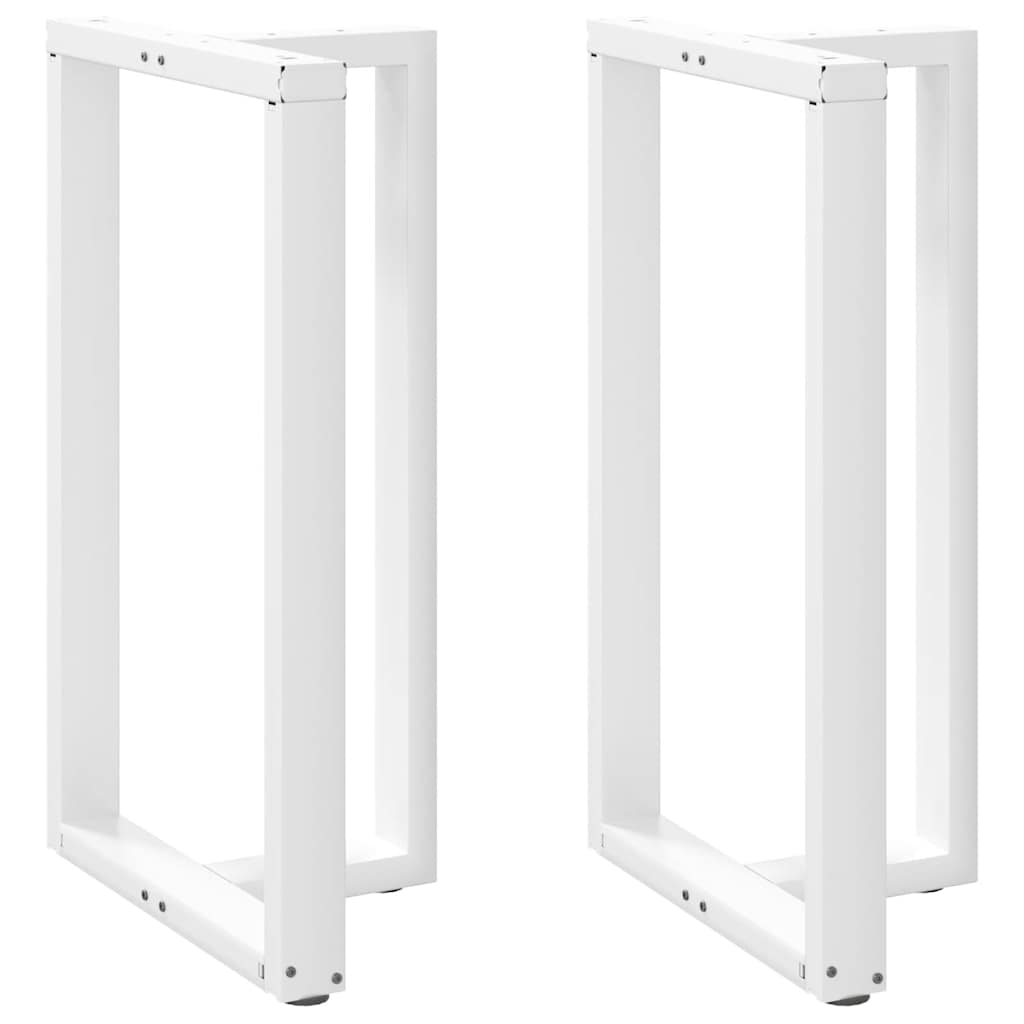 Vidaxl Nogi Do Stołu Barowego, 2 Szt., Białe, 60X35X(100-101) Cm, Stal