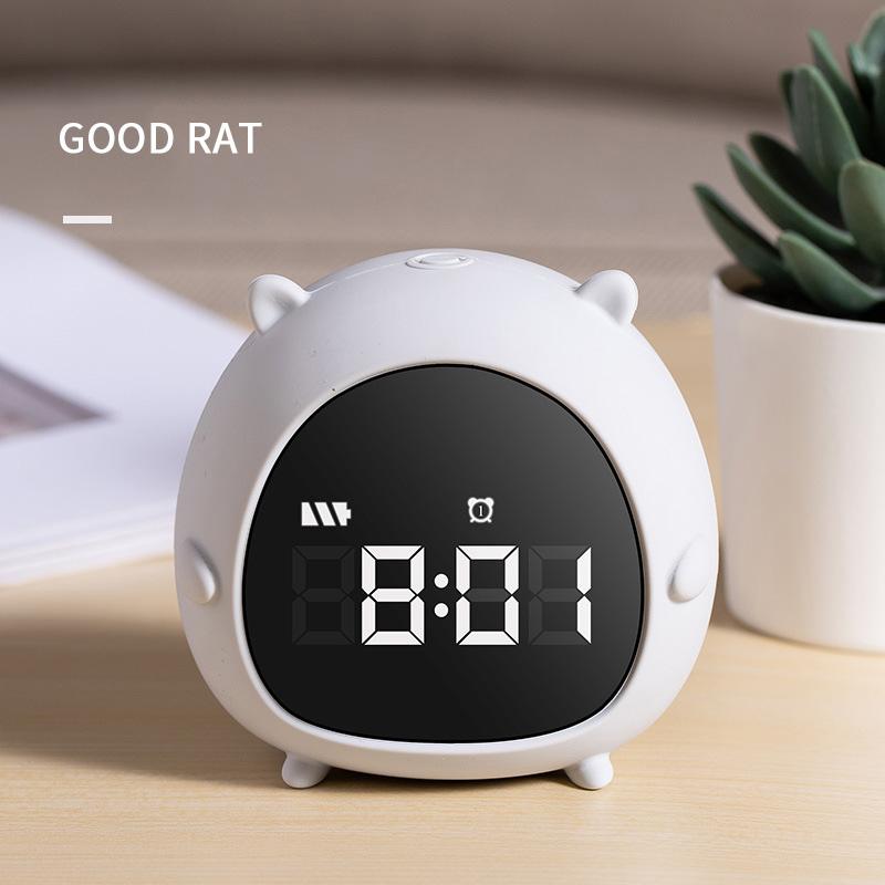 Akıllı Çok Fonksiyonlu Elf Çalar Saat Karikatür Ses Kontrolü Yaratıcı Led Saat Yurdu Öğrenci Hediye Çok Fonksiyonlu Başucu