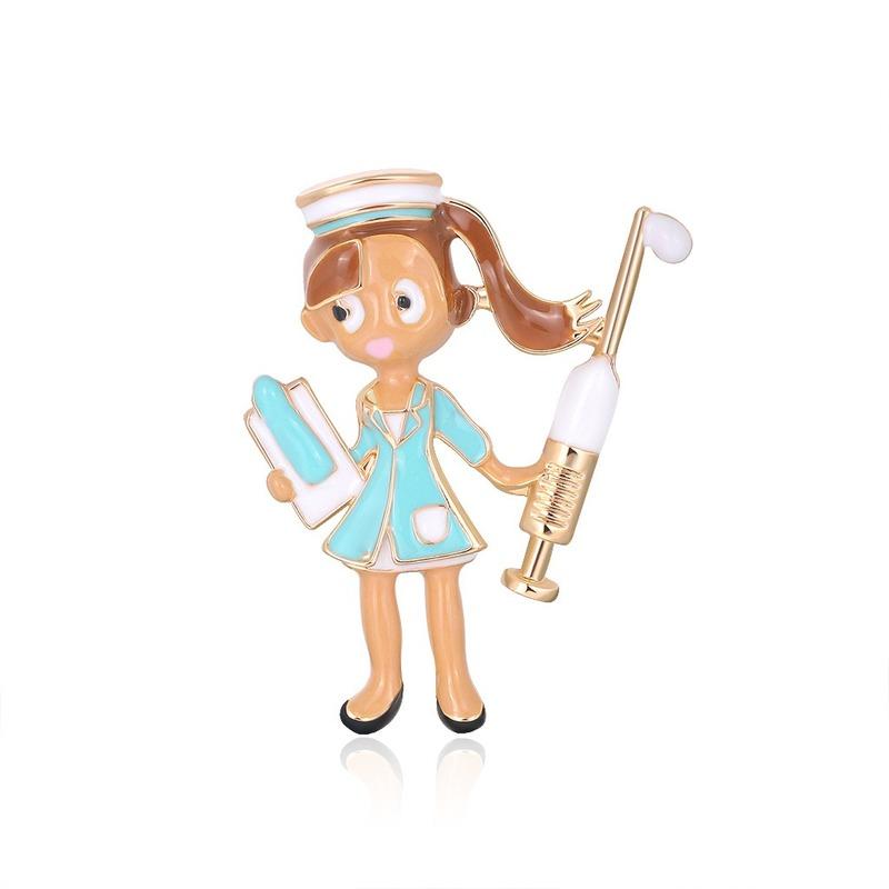 

Брошки чорнило синій подарунок для медсестри жінки сплаву лікар професійна випадкова брошка шпильки синій