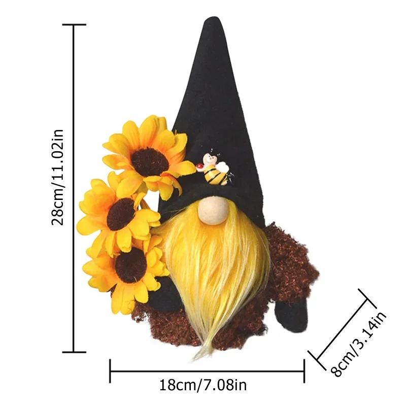 Home Decoration Crafts Car Ornaments Sunflowers Sprite Stripes Gnomes Scandinavian Dwarves Plush Beards Tabletop Decoration