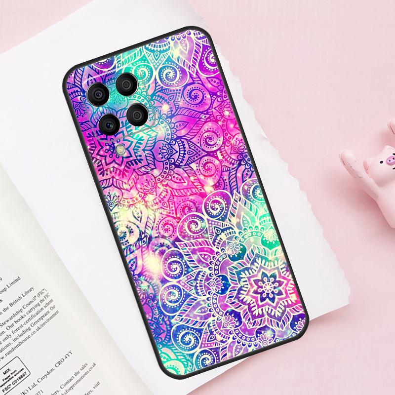 Trippy Tie Dye Floral Mandala Case For Samsung Galaxy M52 M32 M12 M13 M53 M51 M31 M11 M14 M34 M54 M16 M36 M56 M15 M35 M55