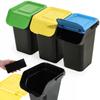 KADAX Trash Can 3x25L Set for Waste Sorting Container with Handle