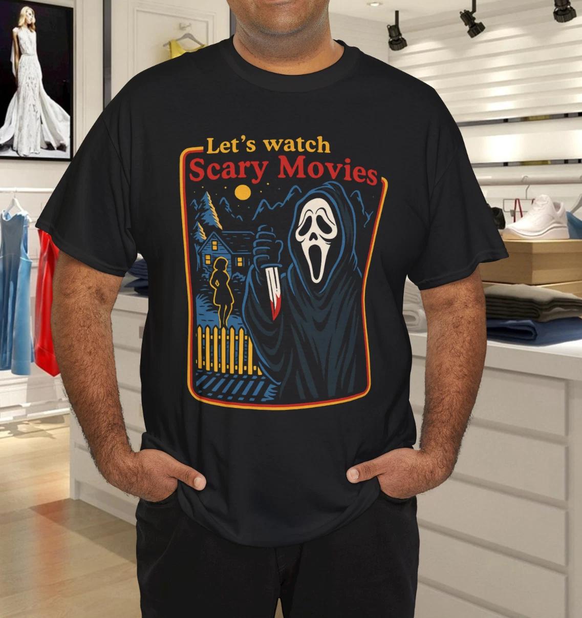 Scary Movie Ghost Face T-Shirt Graphic Horror Halloween M