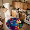 Sphynx Cat In Grass,Round Area Rug,Carpet Rug for Living Room Bedroom Sofa Playroom Decor,Non-slip Floor Mat
