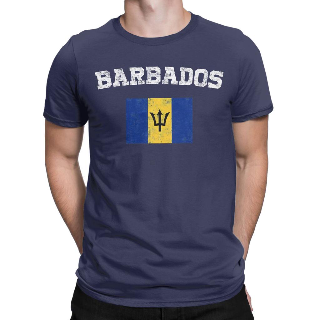 Unisex Wounisex Graphic Print Barbados Flag Barbadian T Shirt Tee 100 Cotton Tshirts Clothes