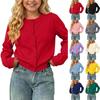 Kids' Color Knit Cardigan Sweater for Boys Girls, Casual Outerwear