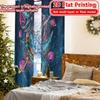 Flat Printing Curtains Without Rod Cosmic Explorer Festive Fashion Polyester Decorations Home Set Of 2 Made